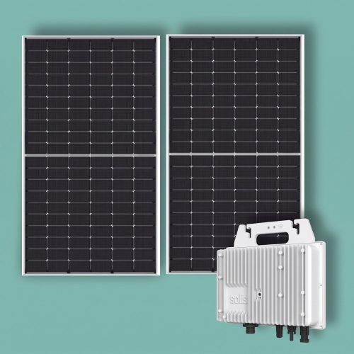 Combo 2 paneles 475w N type Jinko Solar + Microinversor Solis 800W + soportes para techo de chapa